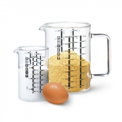 Messbecher aus Glas 2er Set