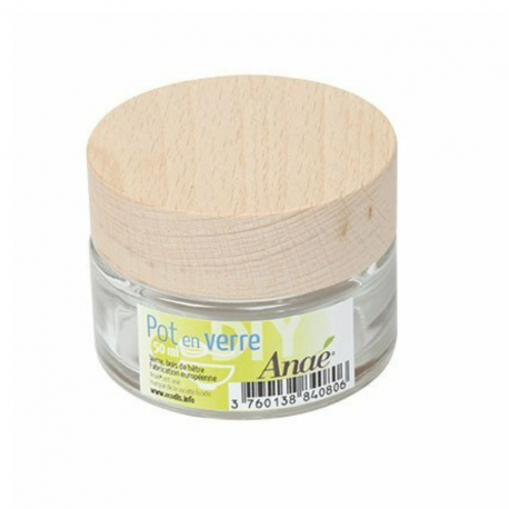 Glastiegel mit Holzverschluss